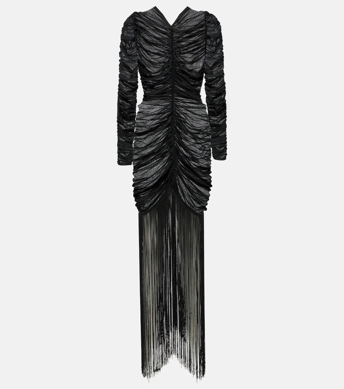 Khaite - Guisa fringed silk-blend maxi dress