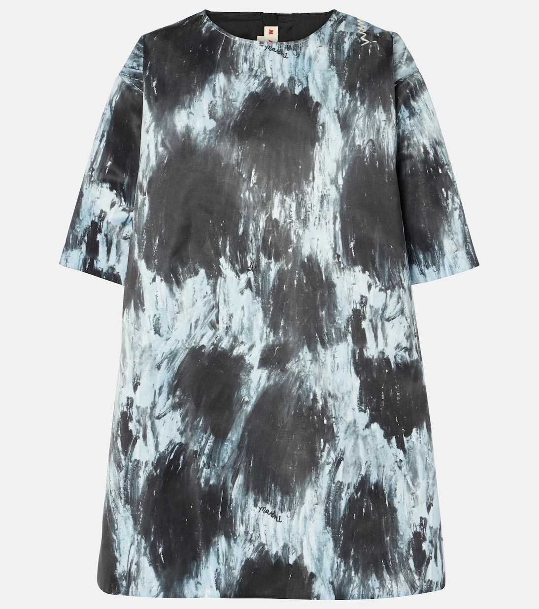 Marni - Leopard-print duchesse satin minidress