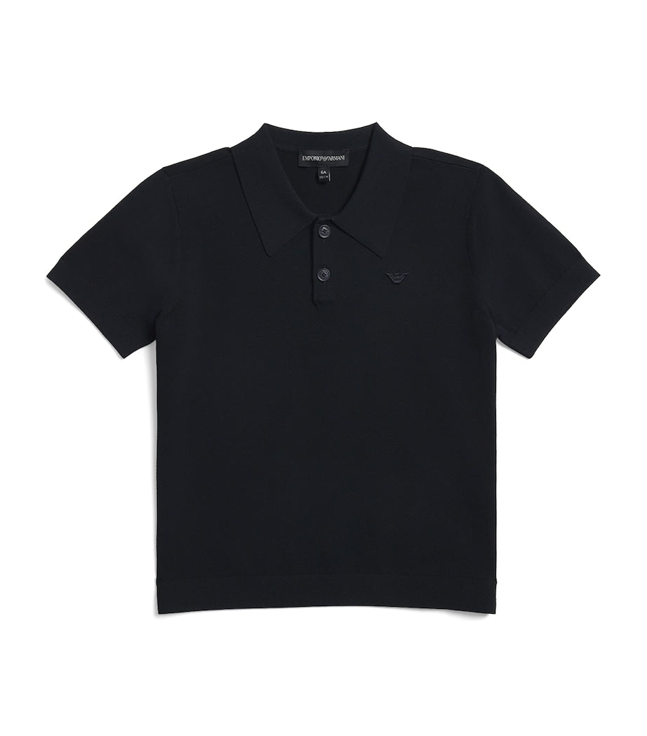 Emporio Armani Kids Knitted Logo Polo Shirt (4-16 Years)