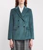 Weekend Max Mara Blue Corduroy Double-Breasted Blazer