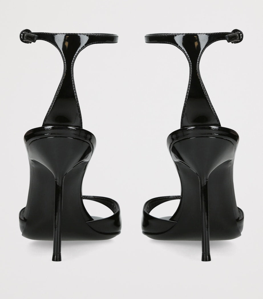 Paris Texas Black Patent Leather Lidia Heeled Sandals 90