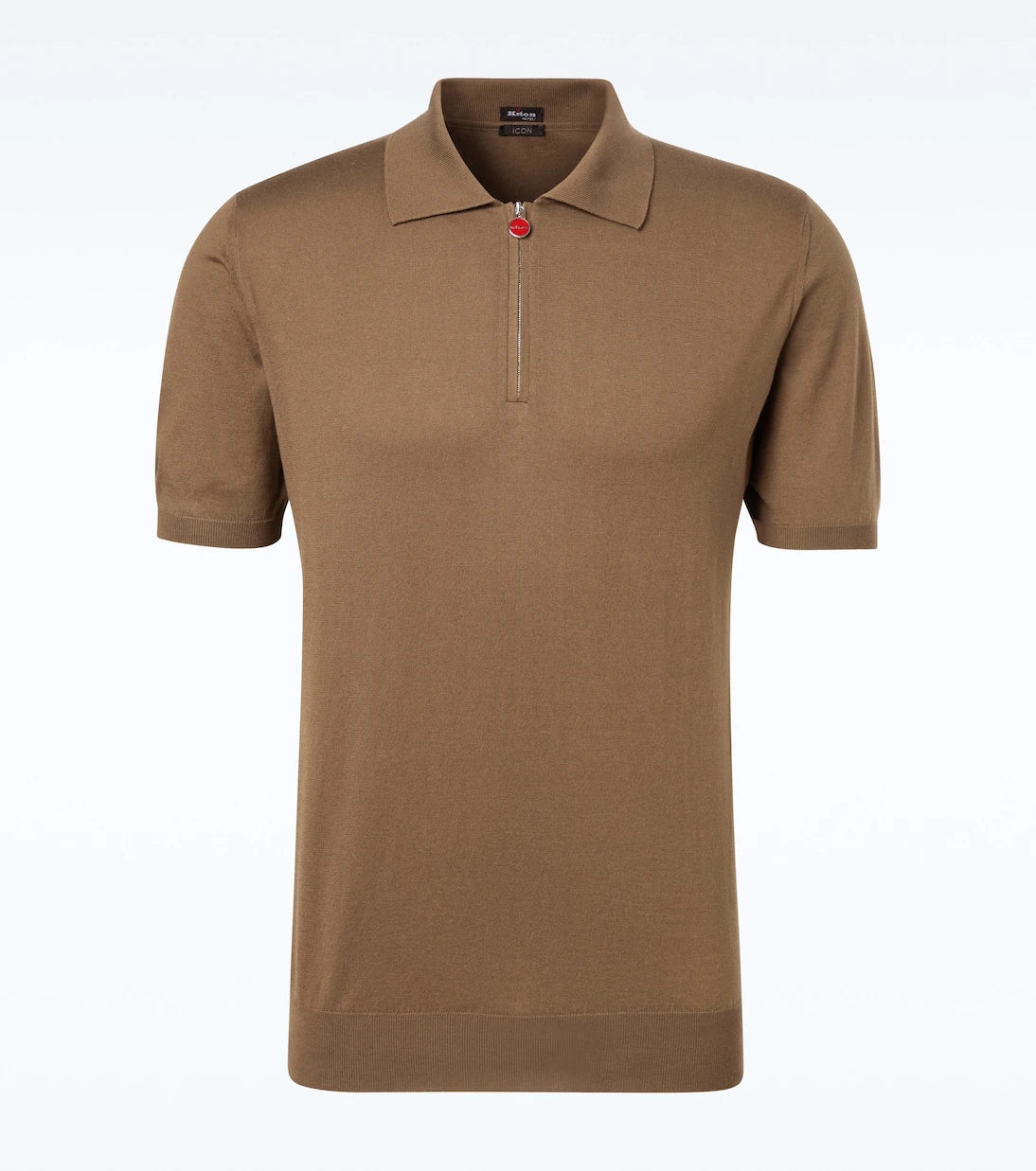 Kiton - Cotton half-zip polo shirt