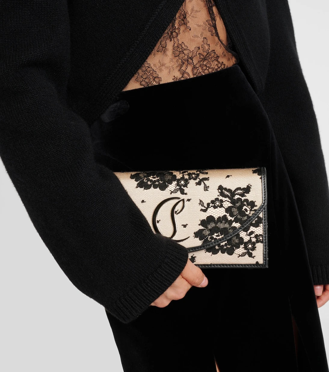 Christian Louboutin - Loubi54 Small lace clutch