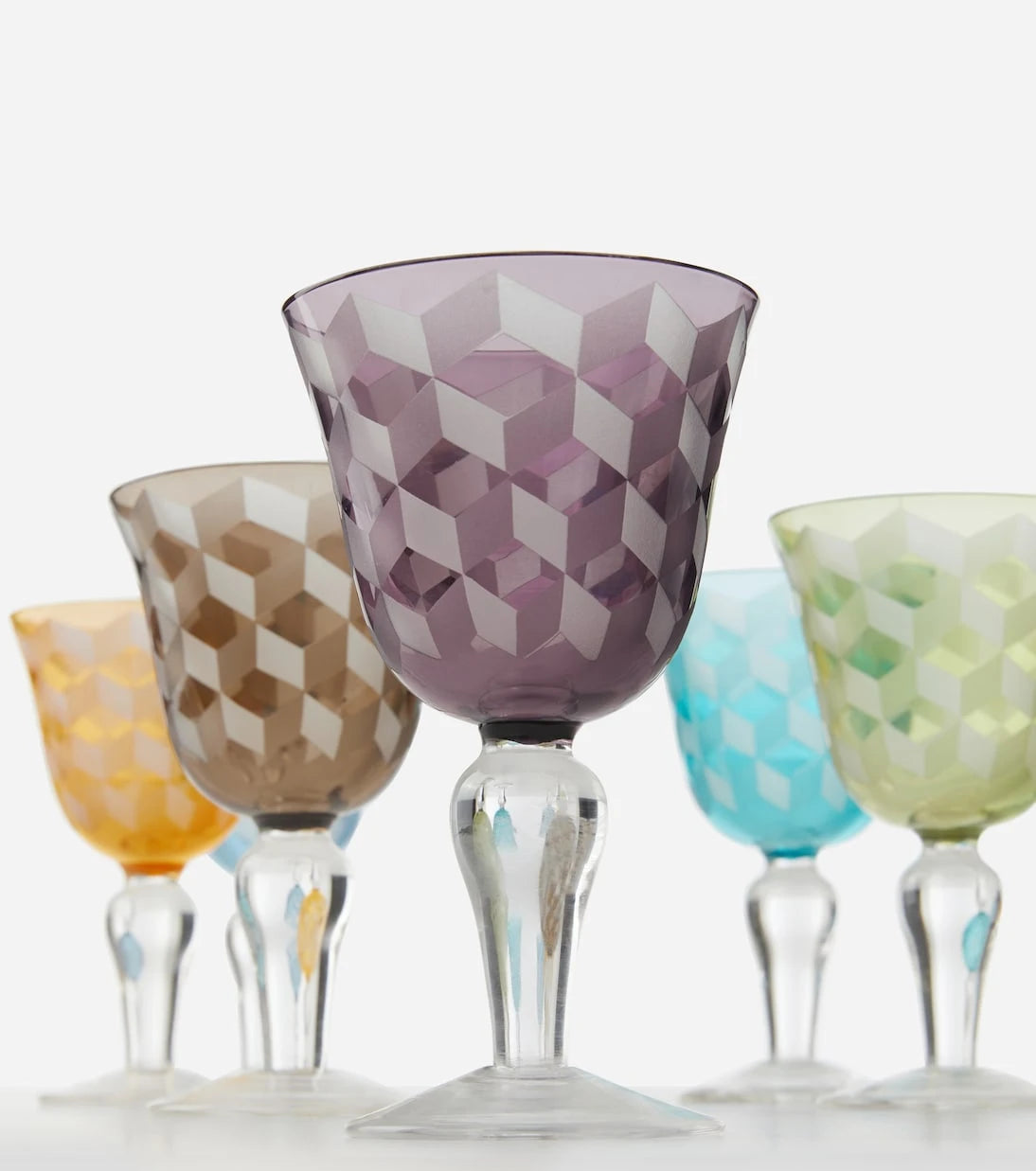 Polspotten - Blocks set of 6 wine glasses