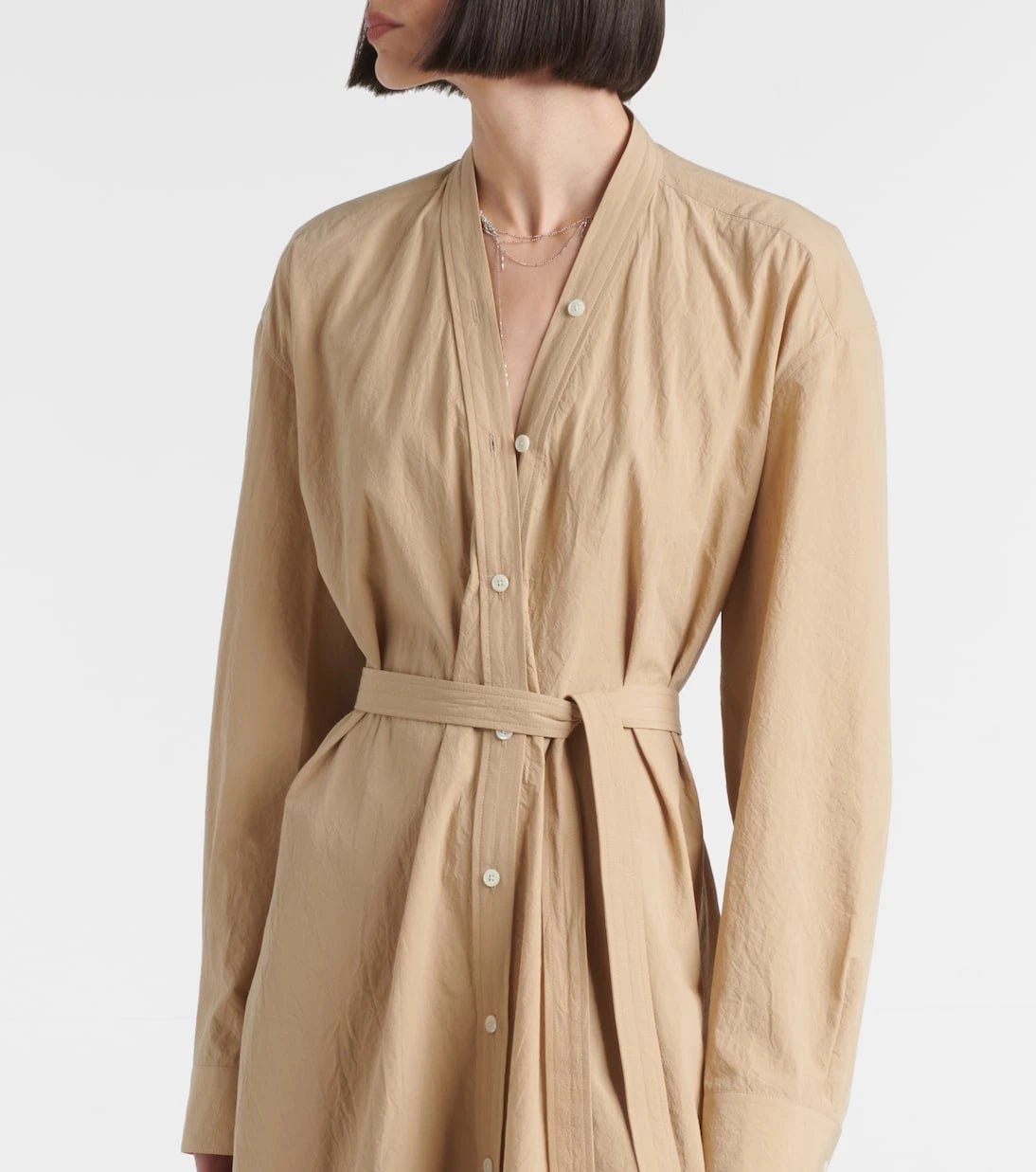 Lemaire - Belted cotton shirt dress