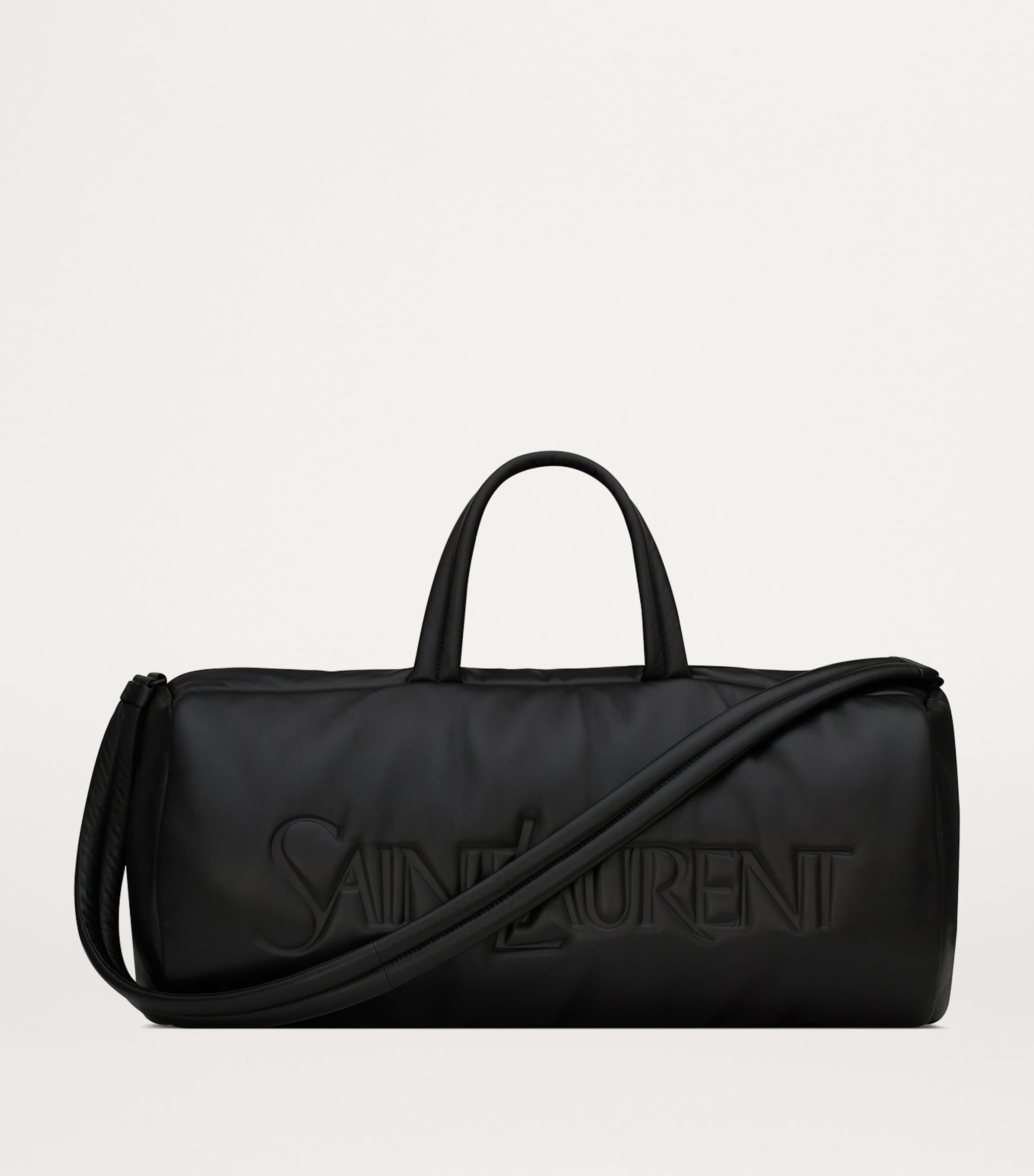 Saint Laurent Calfskin Logo Duffle Bag