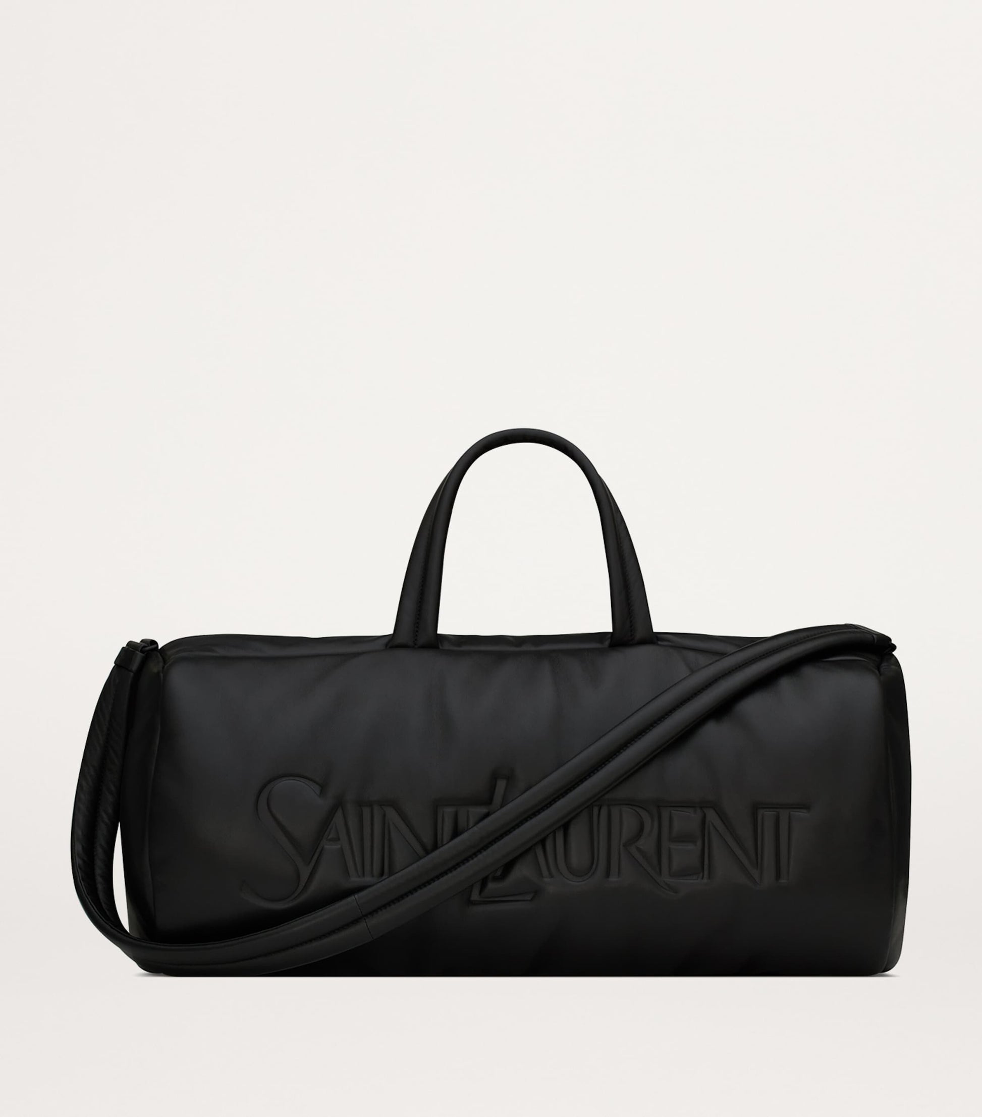 Saint Laurent Calfskin Logo Duffle Bag