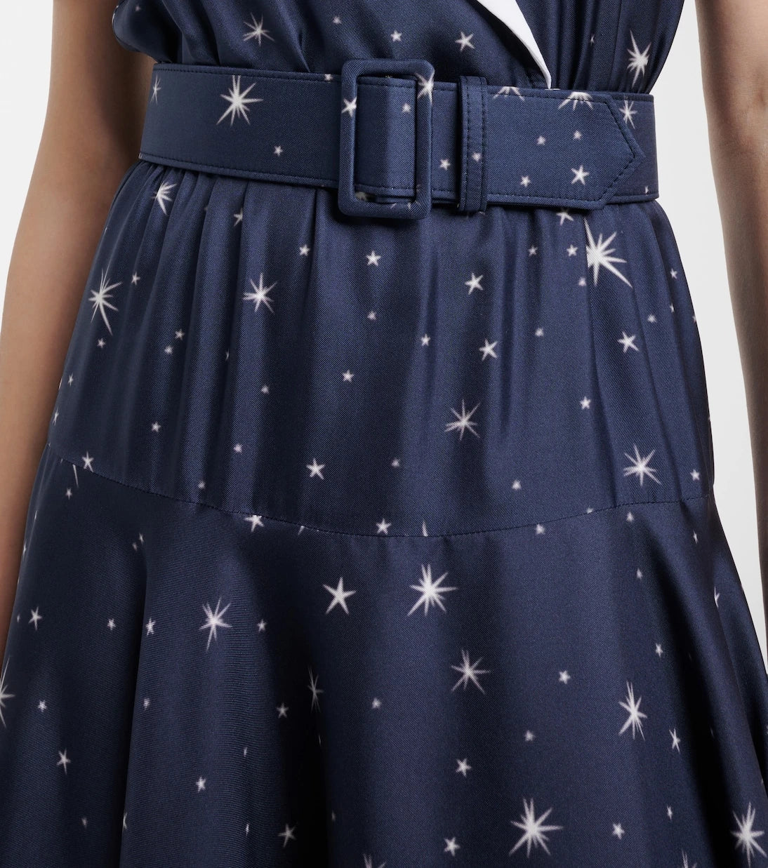 Rodarte - Printed silk twill midi dress