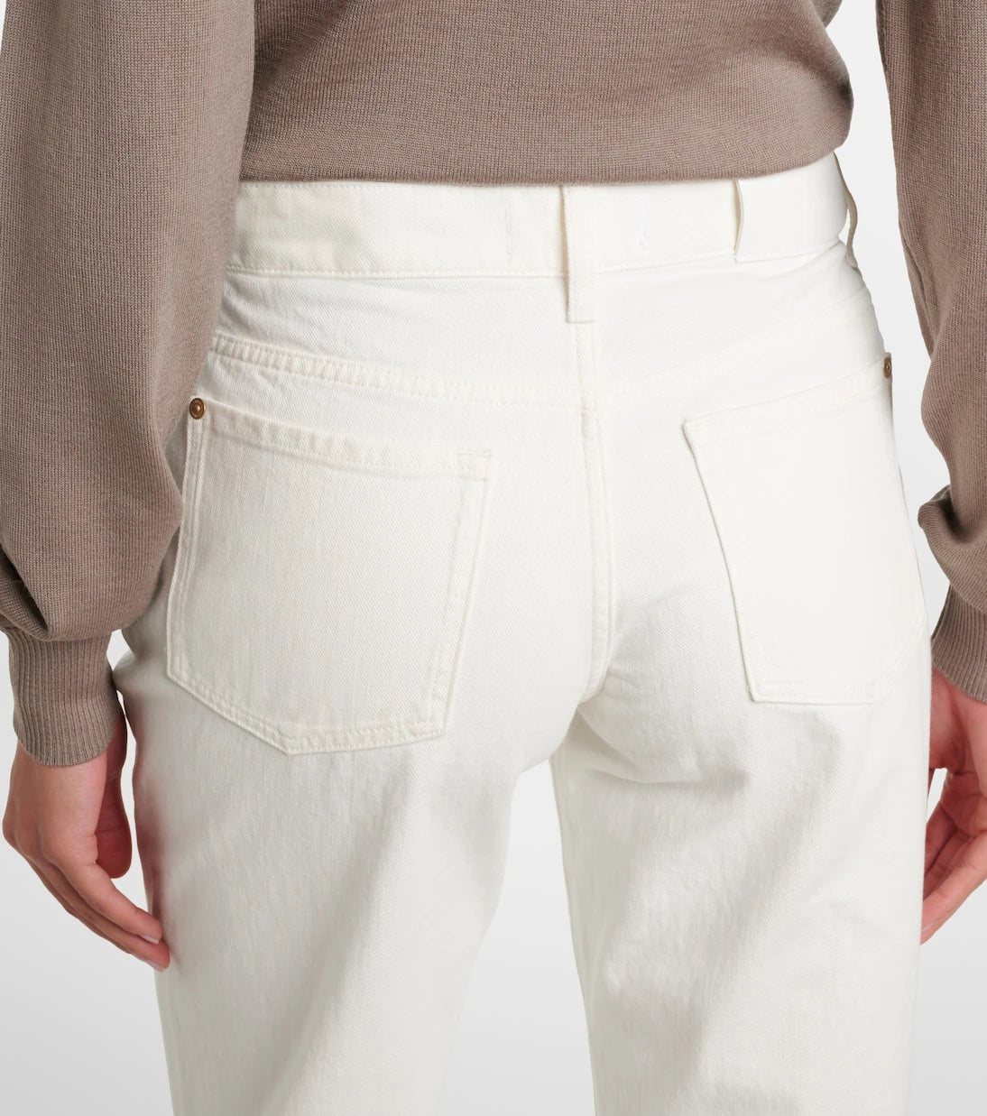 7 For All Mankind - Tess cotton and hemp straight pants