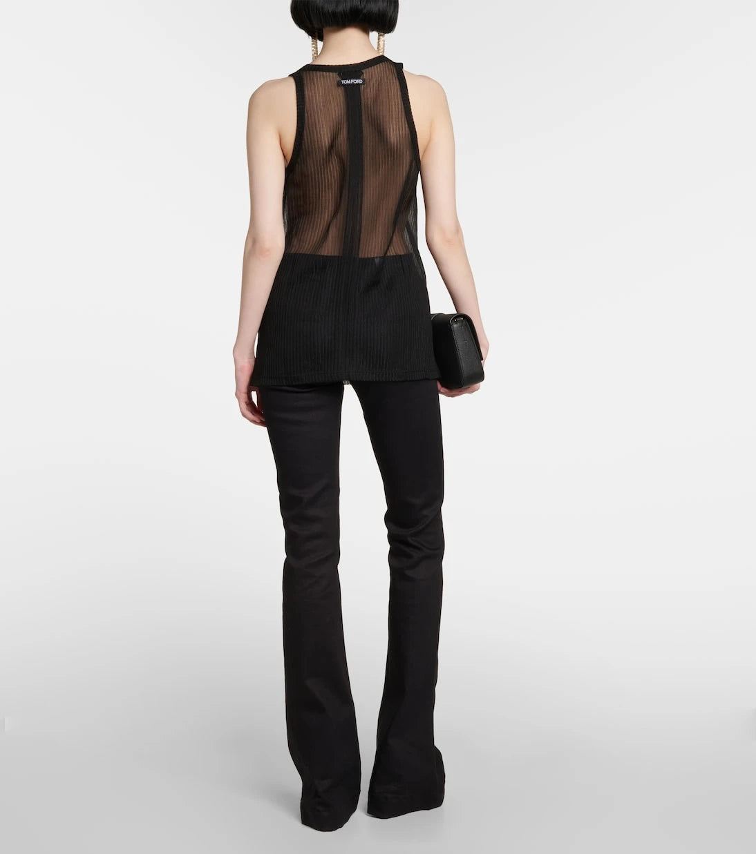 Tom Ford - Semi-sheer ribbed jersey tank top