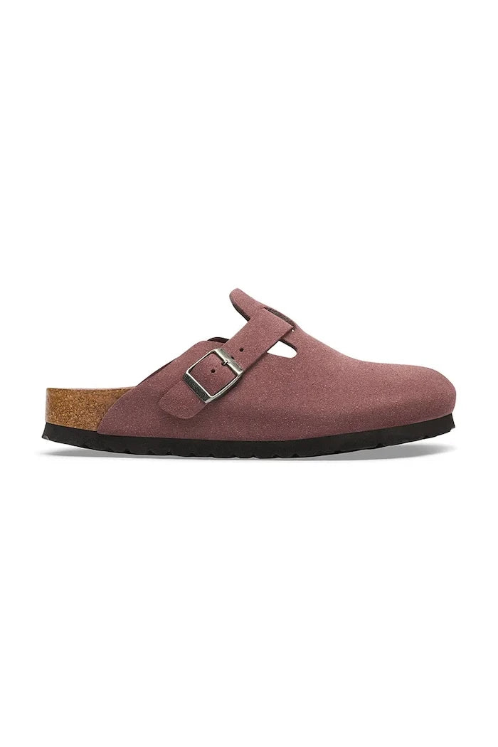 Birkenstock Boston Soft Footbed Süet Deri Kapalı Burun Terlik