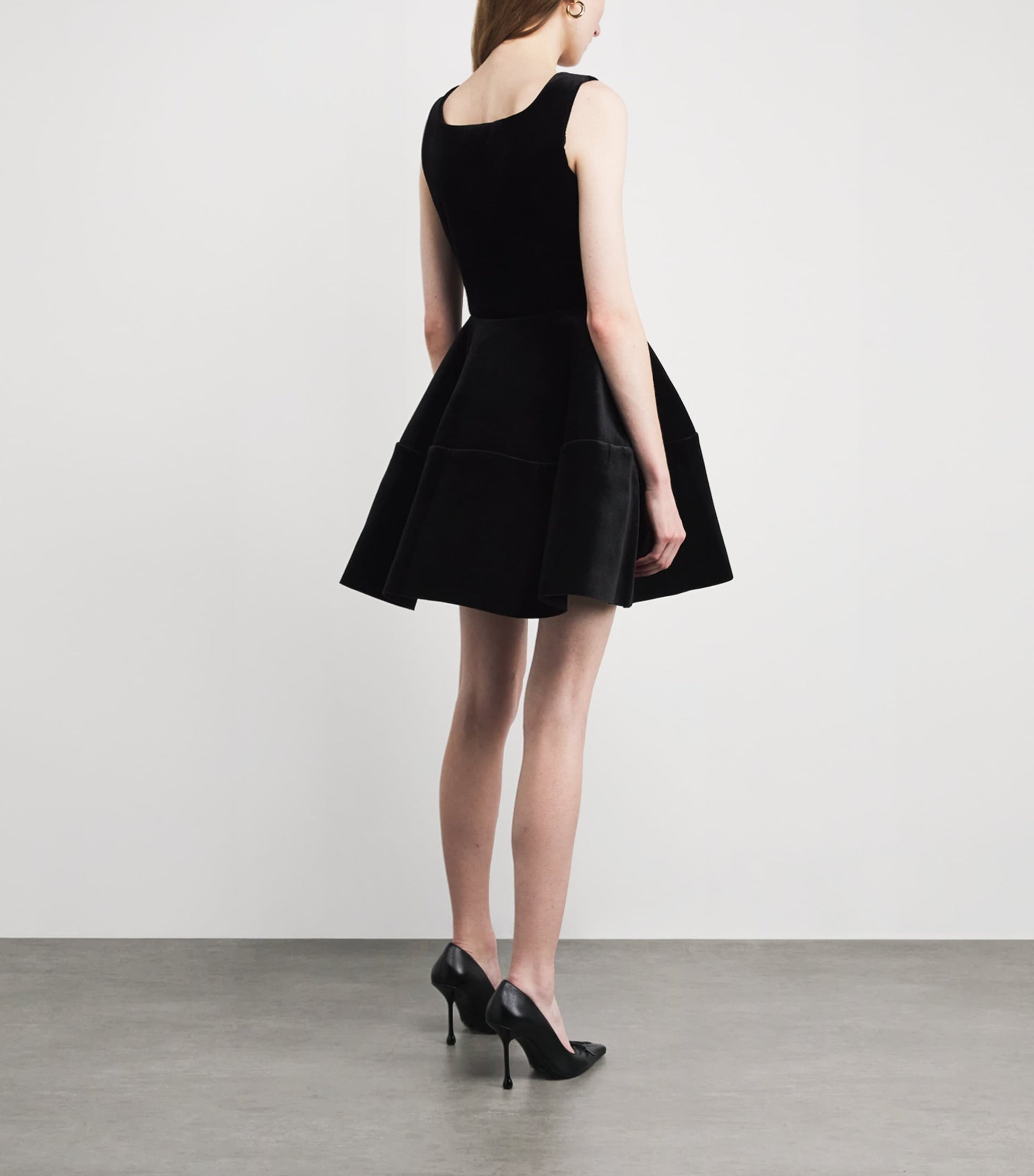 Maje Black Velvet Mini Dress