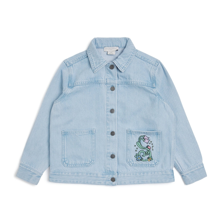 Stella McCartney Kids Floral Embroidered Denim Jacket (2-12 Years)