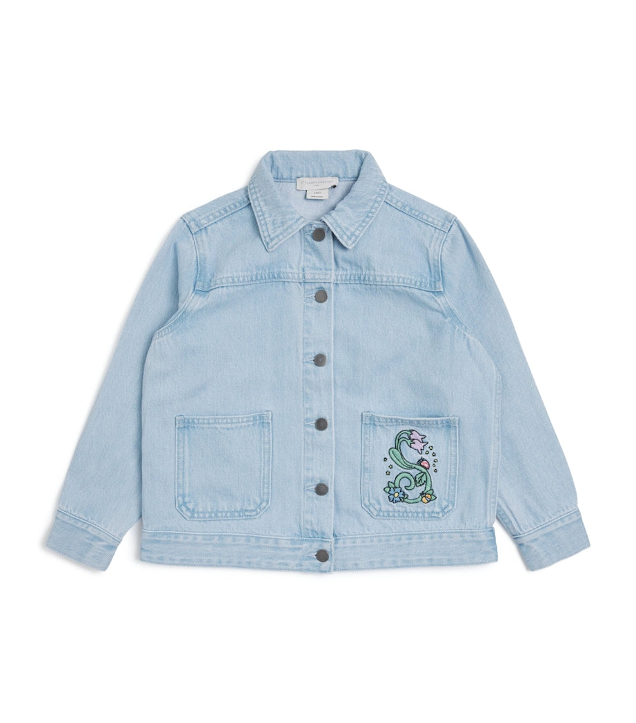 Stella McCartney Kids Floral Embroidered Denim Jacket (2-12 Years)