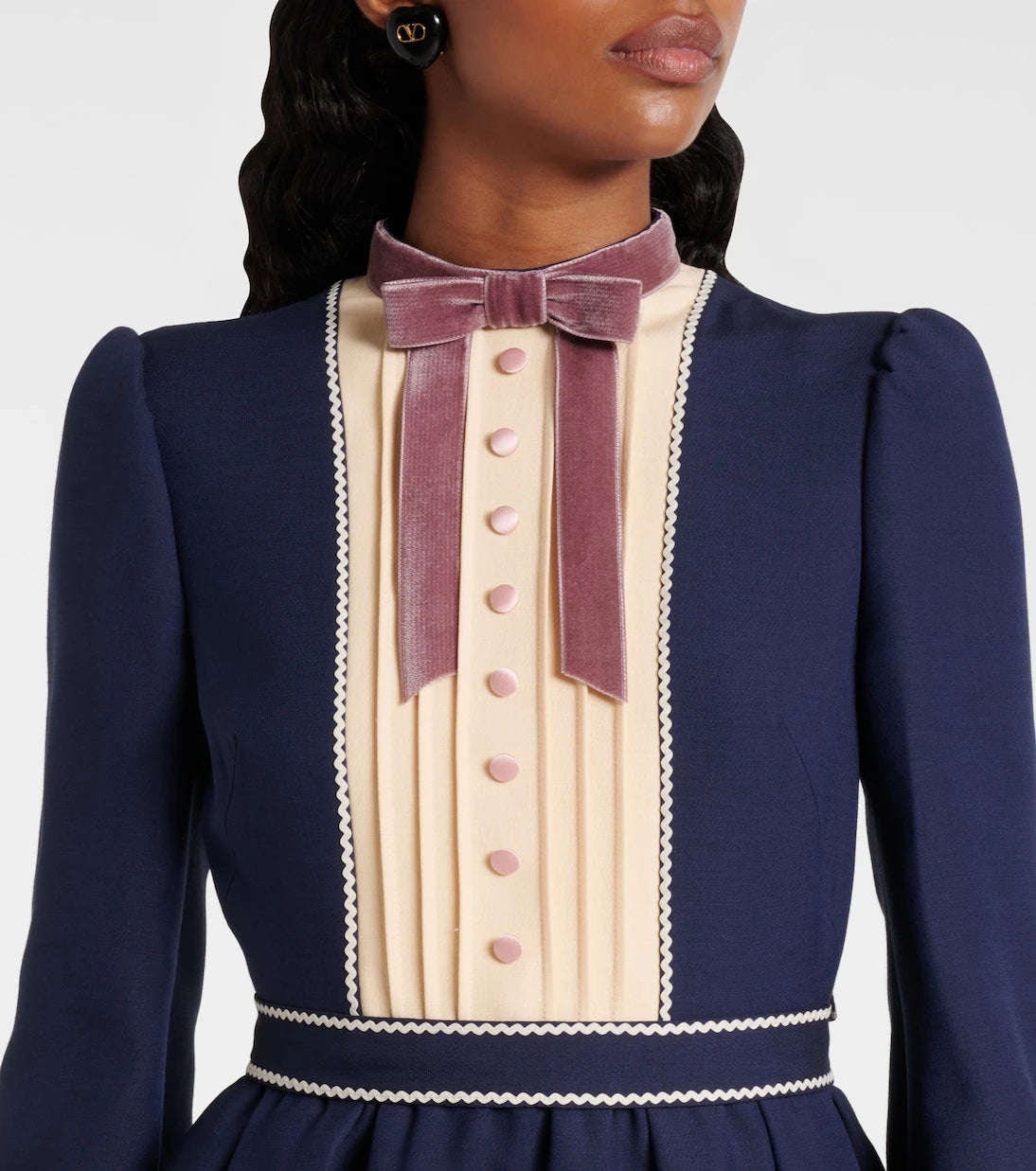 Valentino - Crepe Couture bow-detail minidress