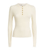 Ivory Long-Sleeve Henley T-Shirt