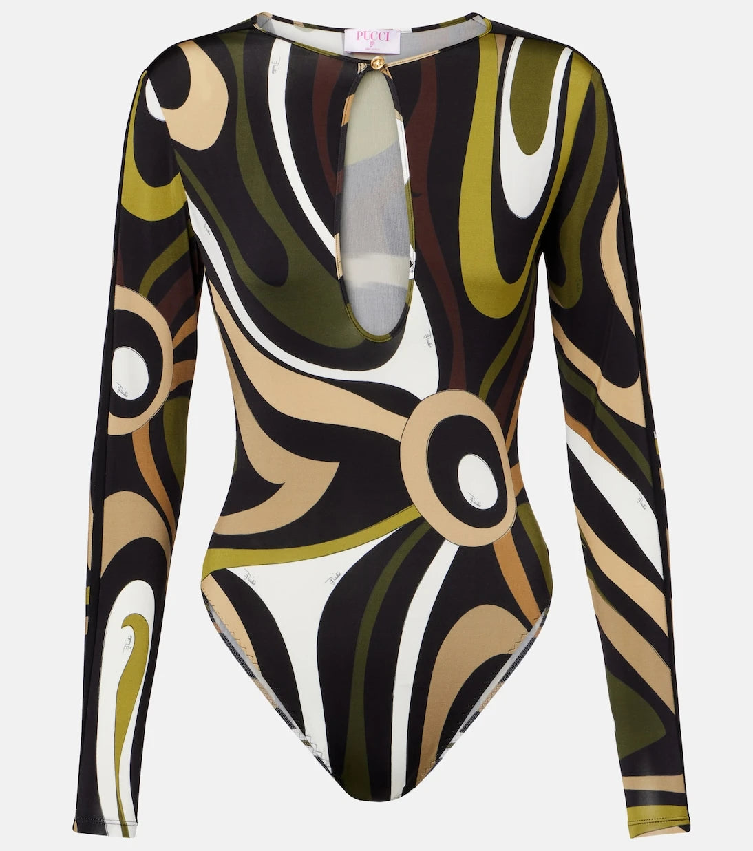 Pucci - Marmo printed satin bodysuit