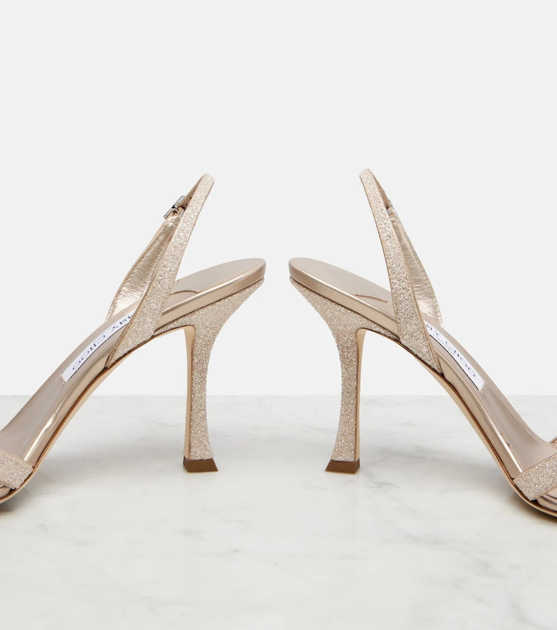 Jimmy Choo - Elsy 90 glitter slingback sandals