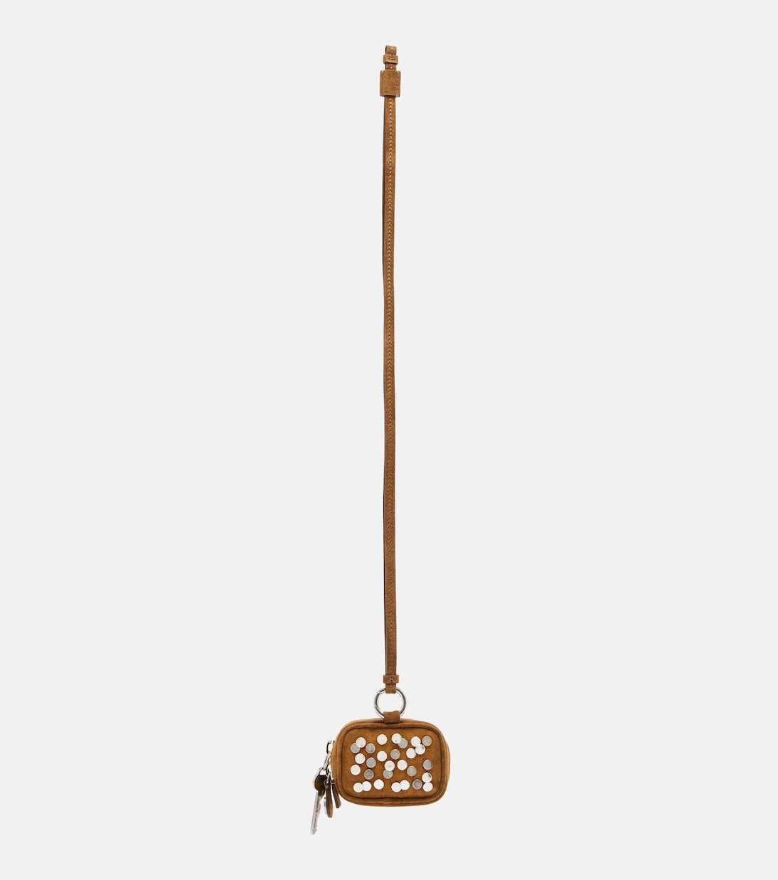 Acne Studios - Camero Clip embellished suede AirPods case