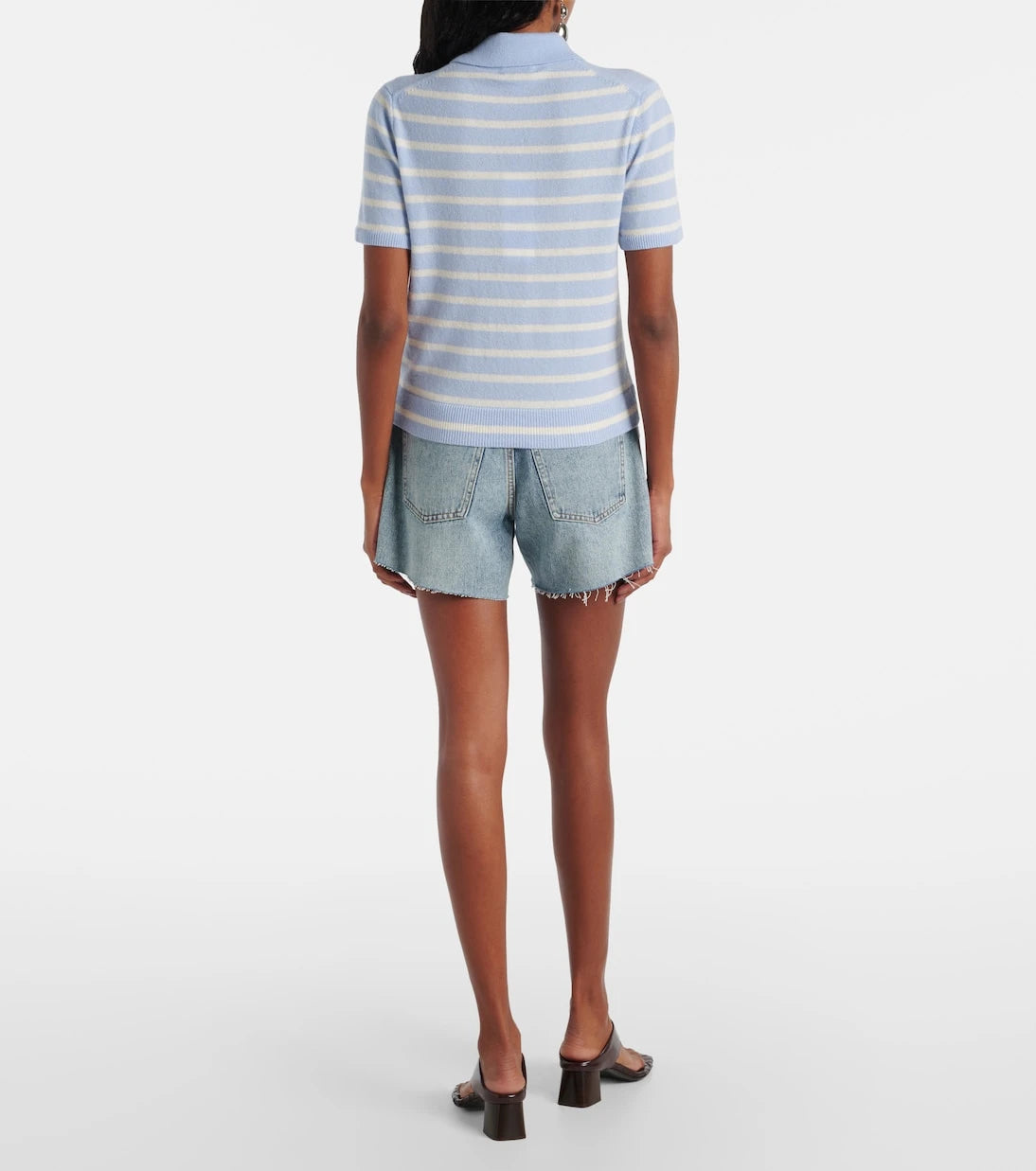Veronica Beard - Shana striped cashmere polo sweater