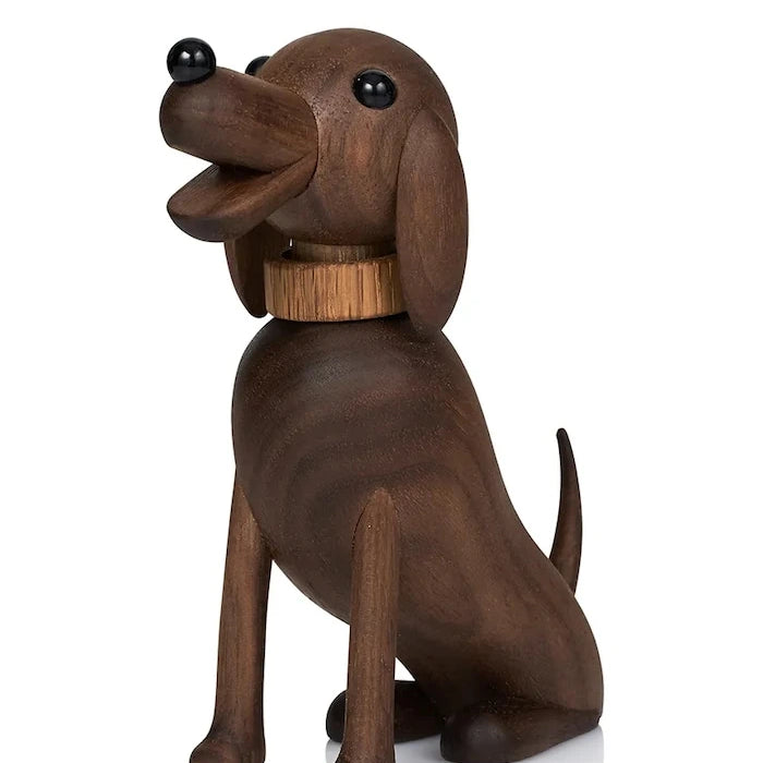 Lucie Kaas Ahşap Dekoratif Figür Buster | Köpek 12 cm