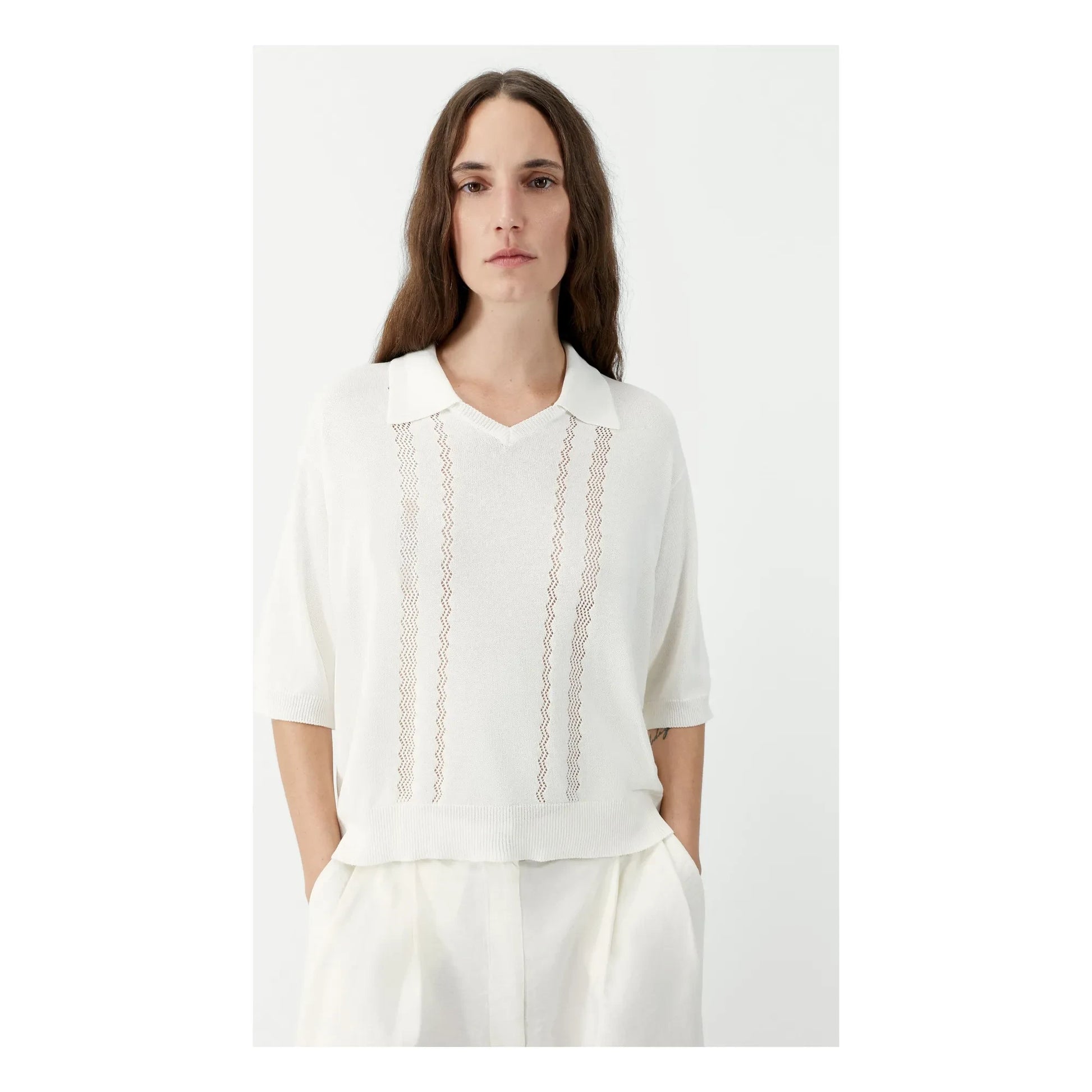 Cordera - Knit Polo | White