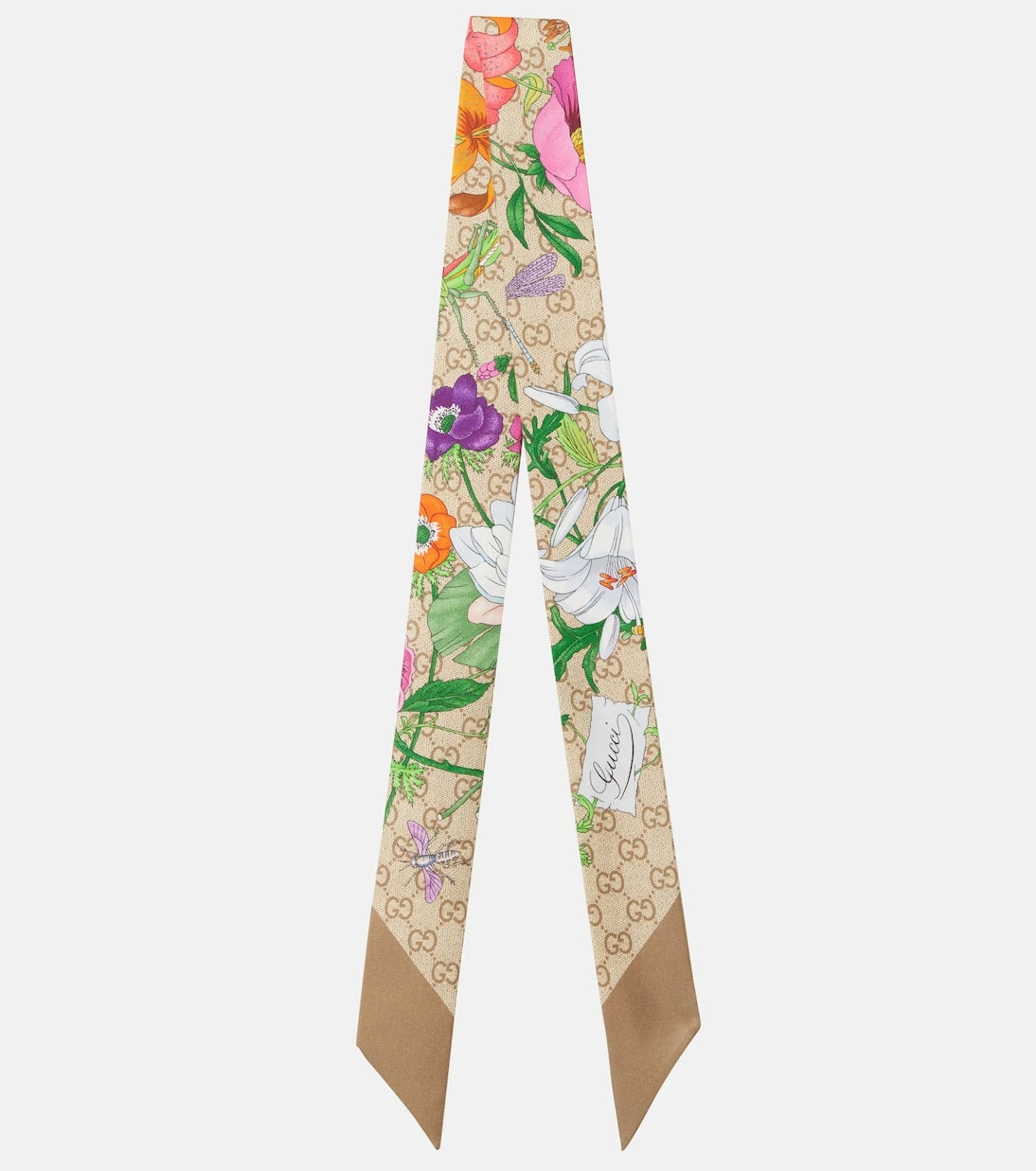 Gucci - GG floral silk jacquard scarf