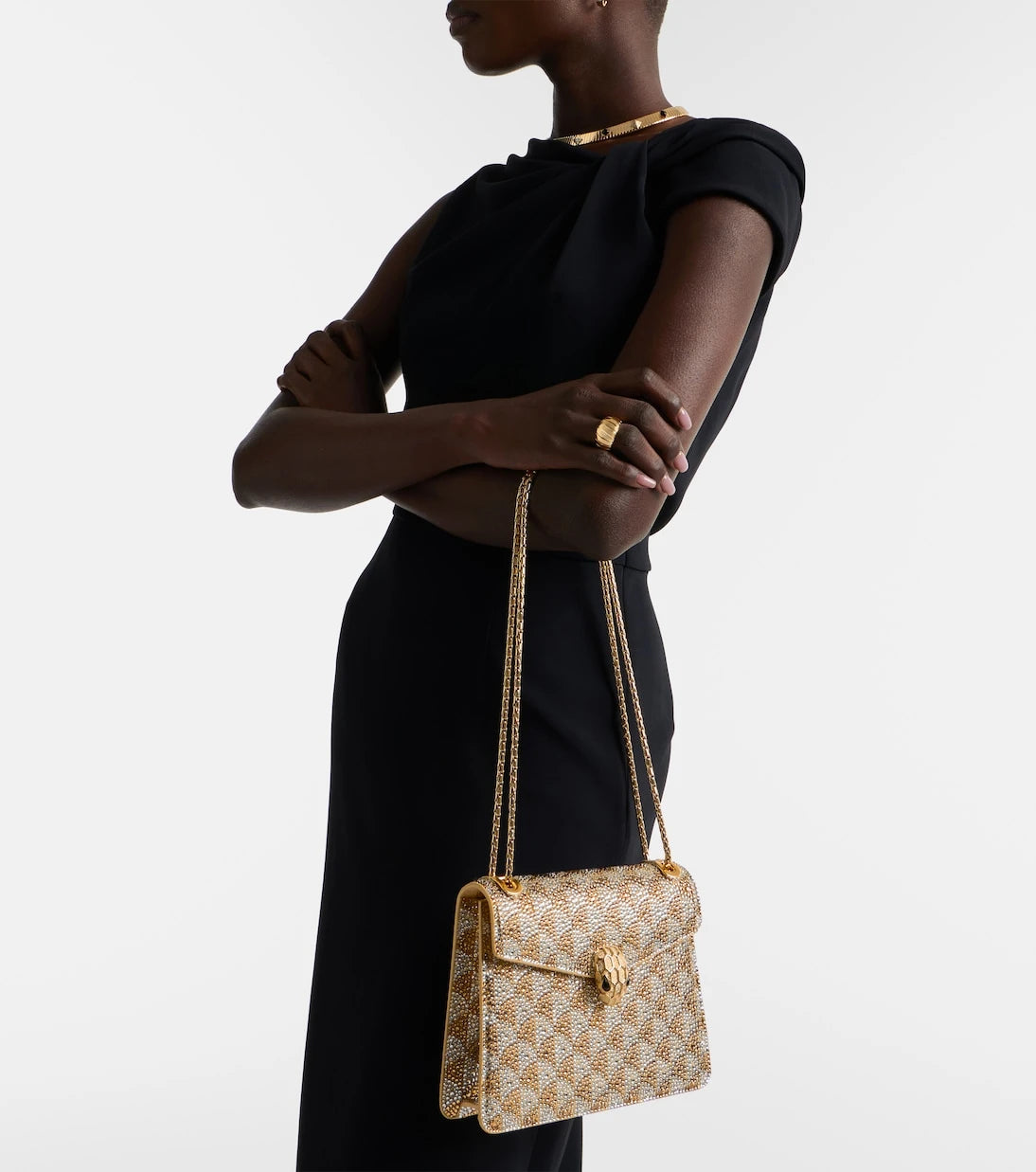 Bvlgari - Serpenti Forever embellished crossbody bag