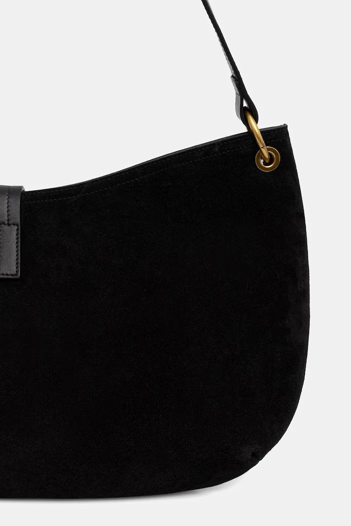 Twinset süet kadın hobo çanta