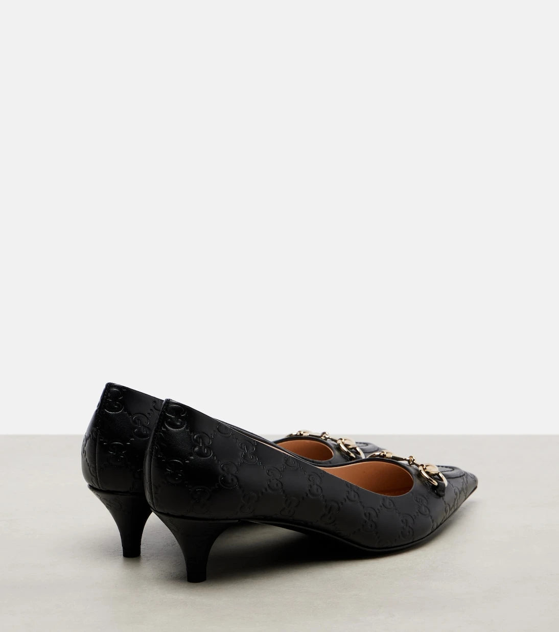 Gucci - Erin GG Horsebit leather pumps