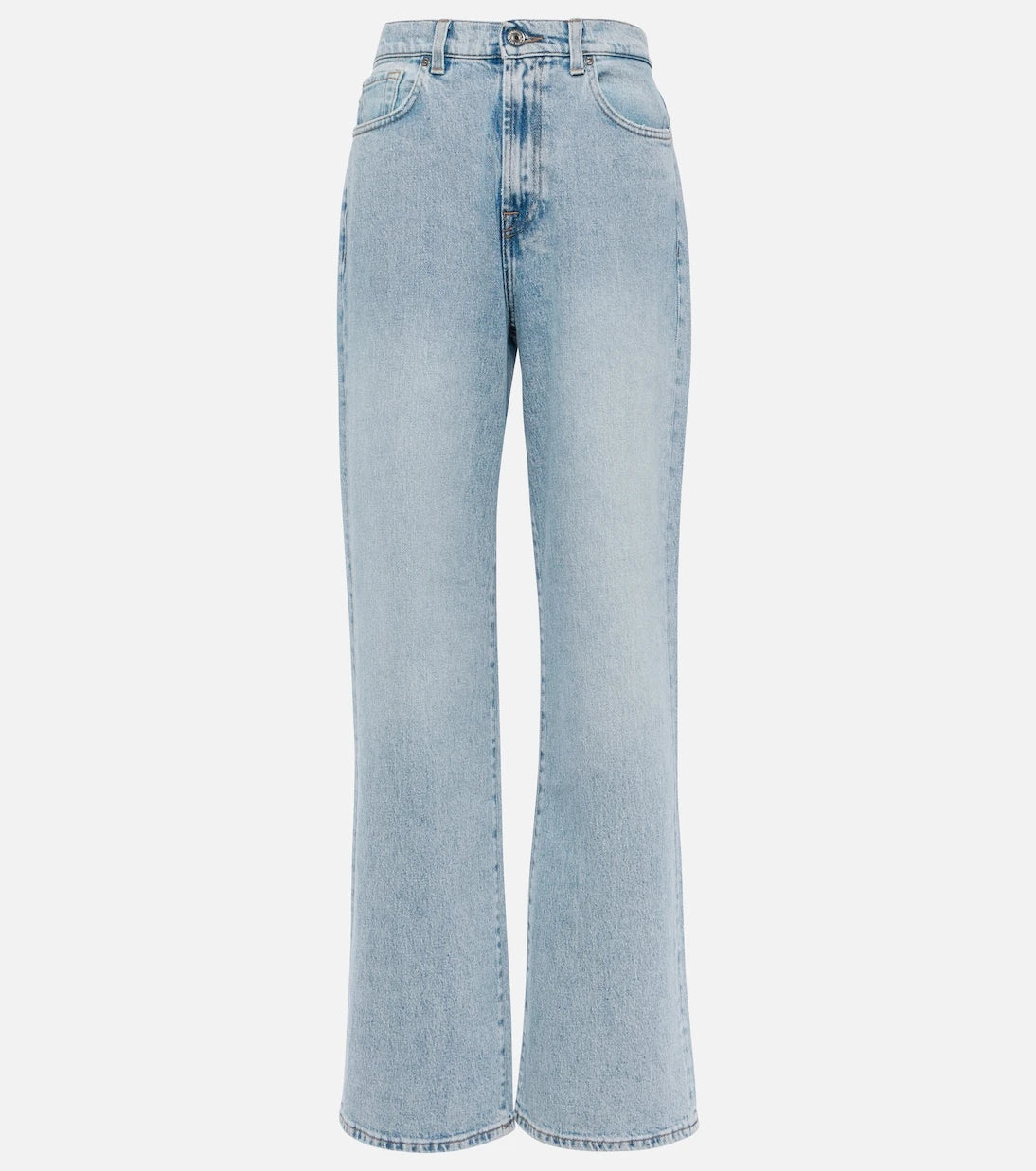 7 For All Mankind - High-rise straight-leg jeans