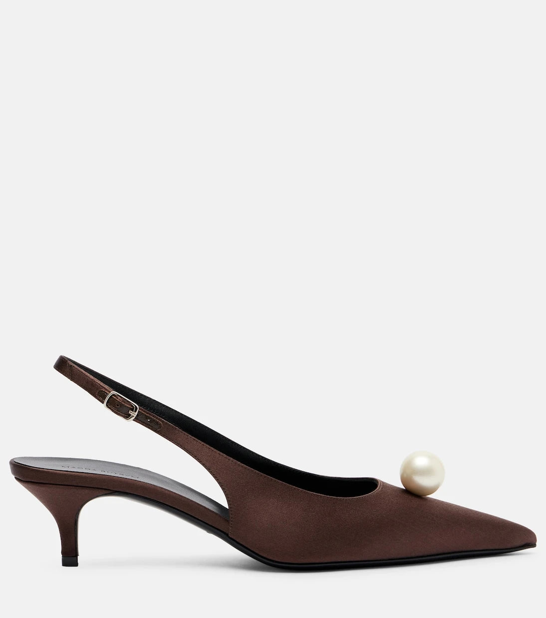 Magda Butrym - Embellished satin slingback pumps