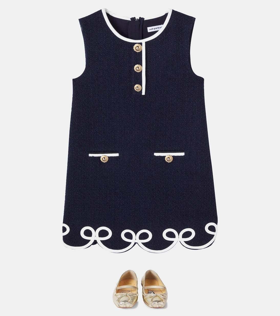Self-Portrait Kids - Bouclé dress