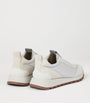 Brunello Cucinelli White Suede Technical Sneakers