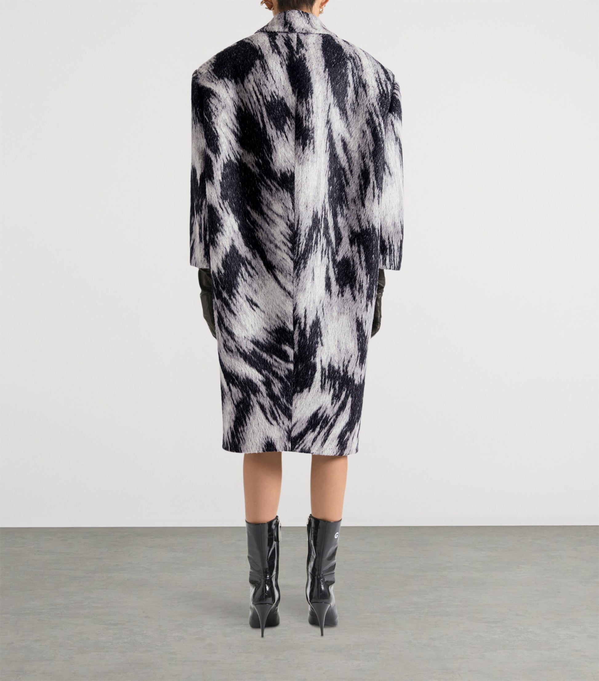 Givenchy Grey Wool-Llama Double-Breasted Coat