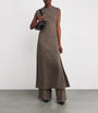 Joseph Brown Woven Neva Comfort Cady Maxi Dress