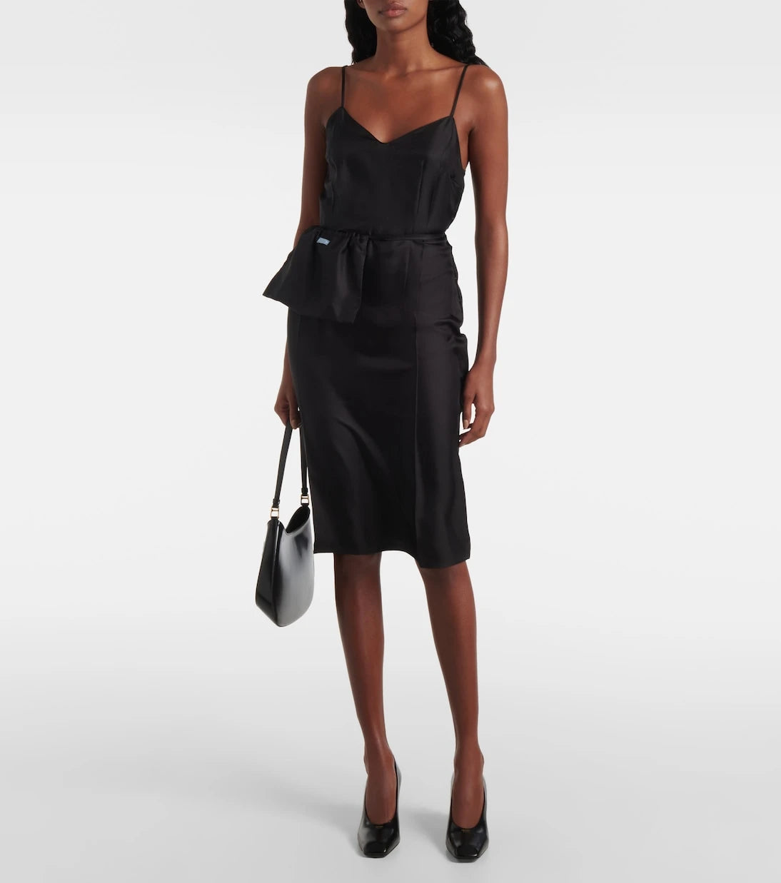 Prada - Silk twill slip dress