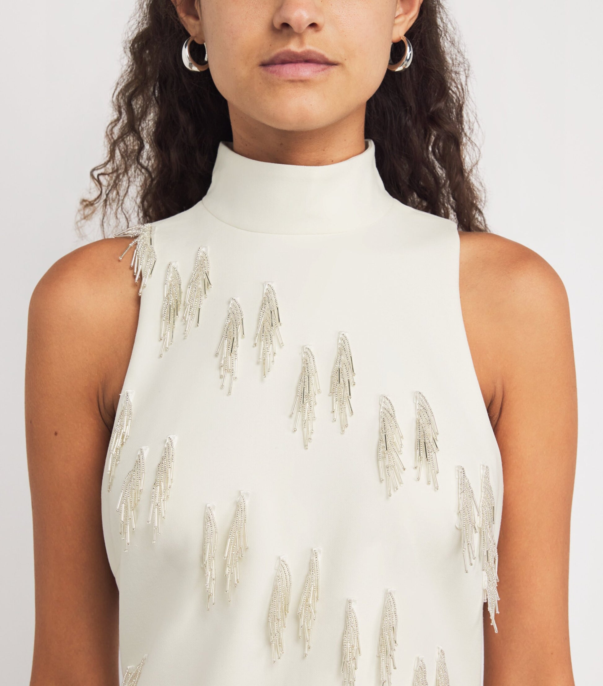 Cinq A Sept Ivory Cascade Micky Mini Dress