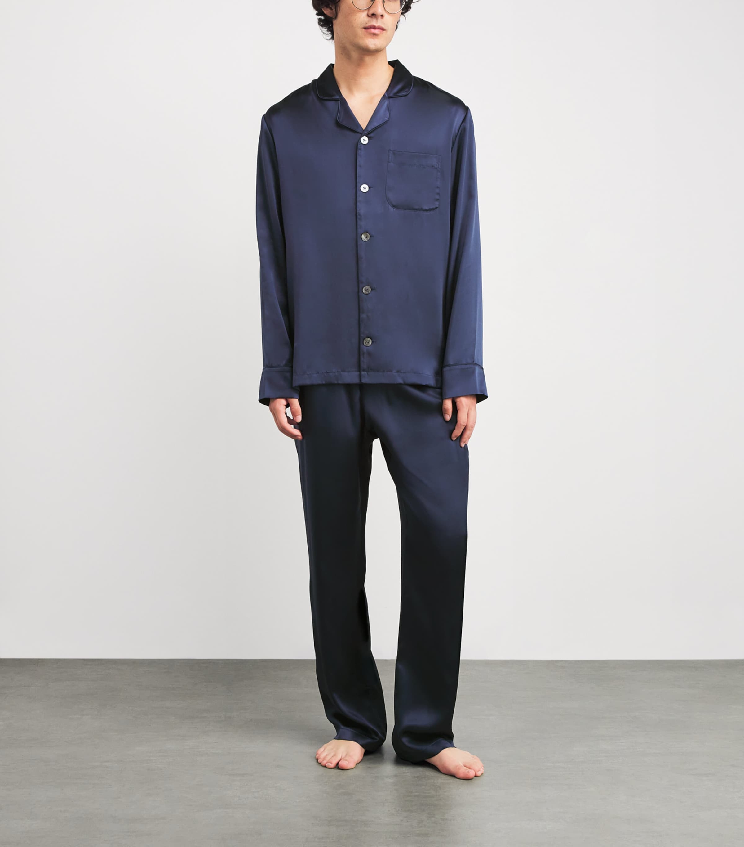 Silk Pyjama Set NAVY