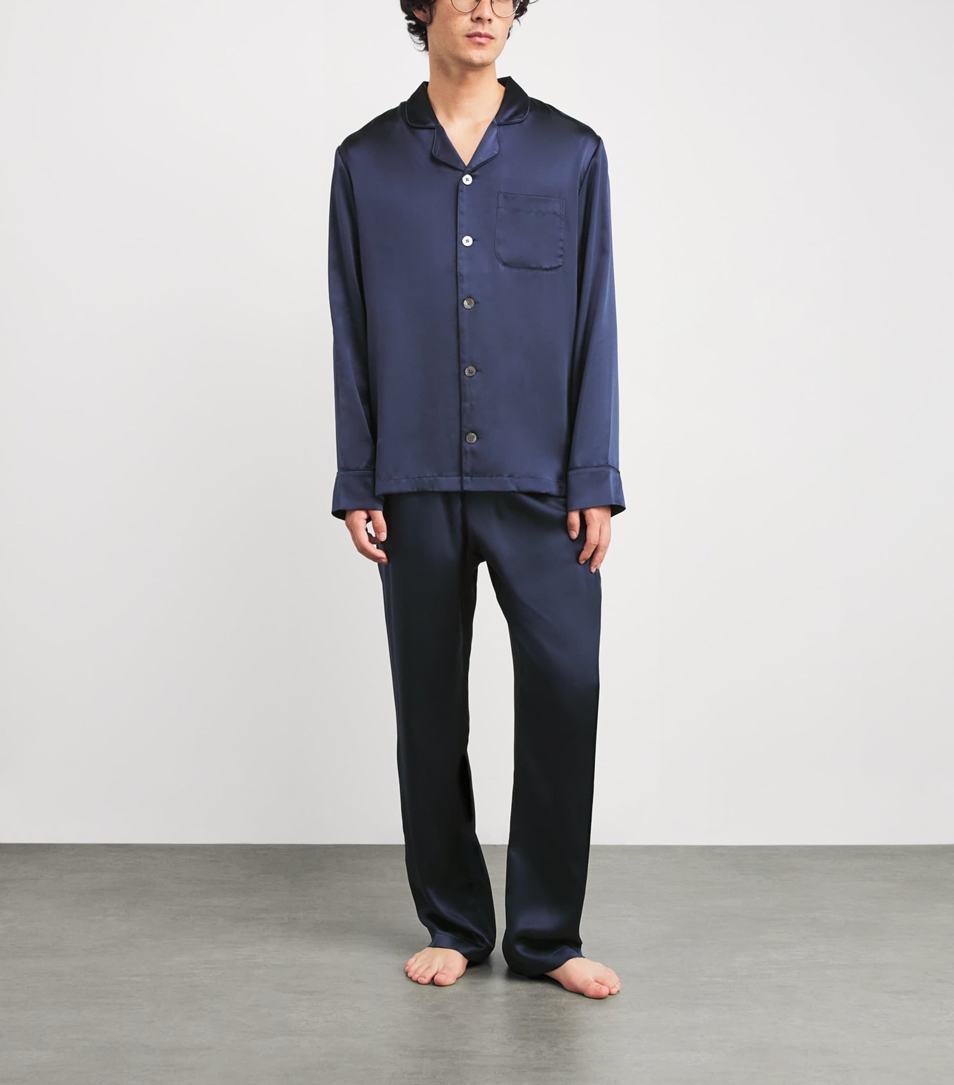 Silk Pyjama Set NAVY