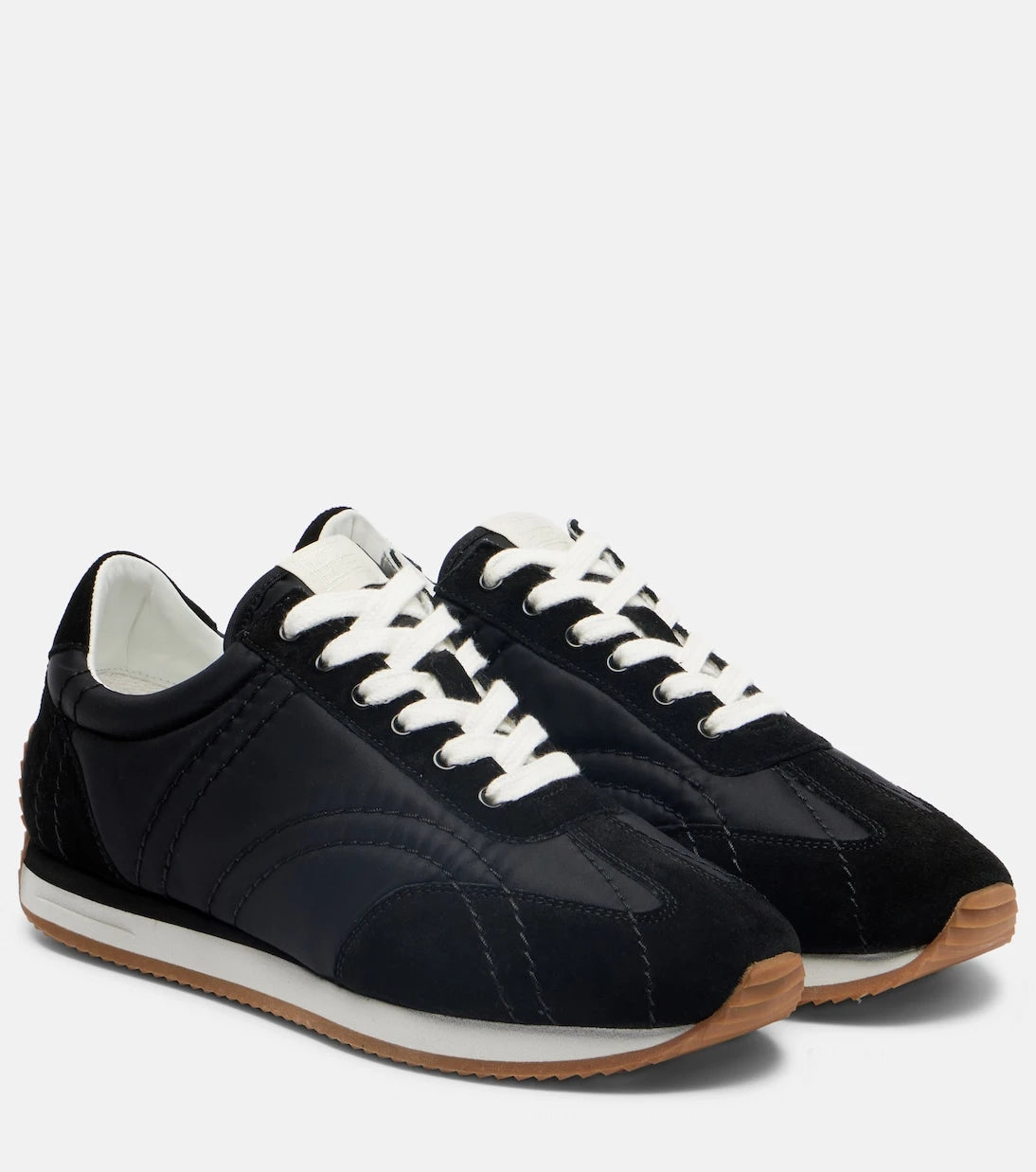 Toteme - Suede-trimmed sneakers