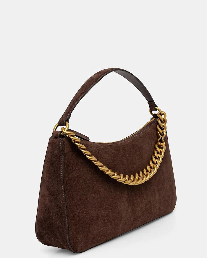 Twinset süet kadın hobo çanta
