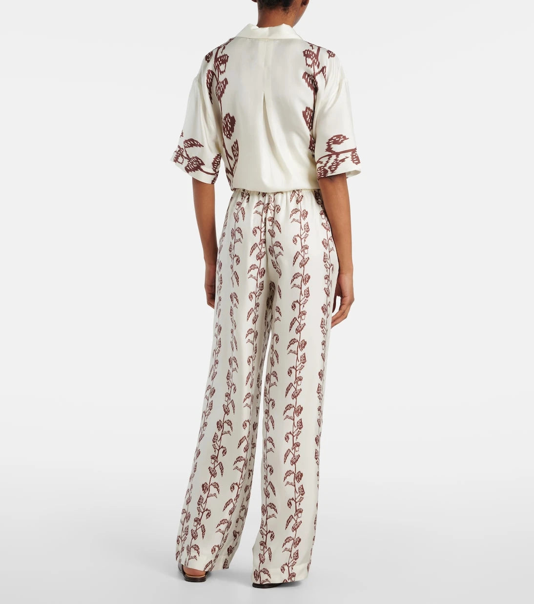 Asceno - Aurelia silk twill wide-leg pants
