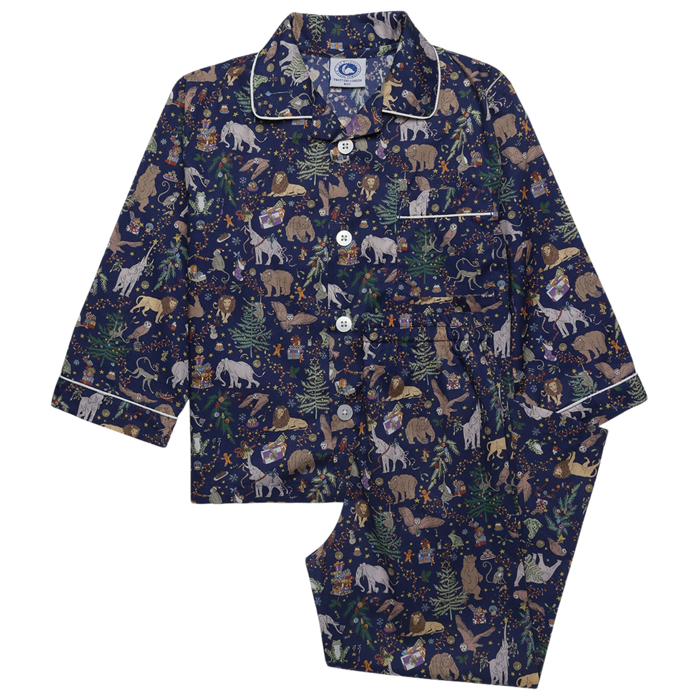 Cotton Festive Animals Pyjama Set (6-11 Years)