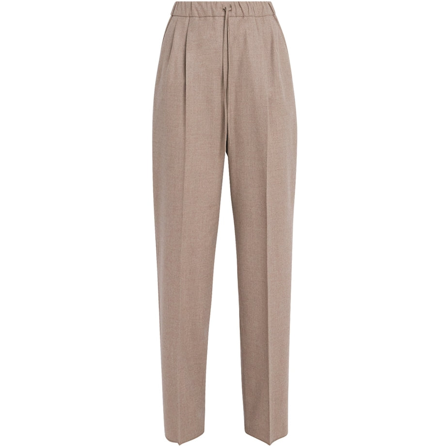 Max Mara Beige Relaxed Drawstring Trousers