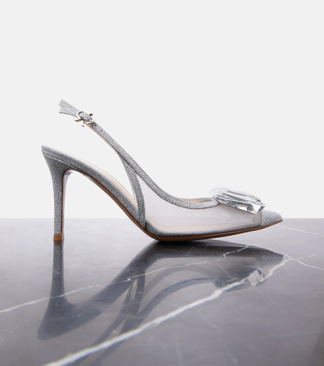 Gianvito Rossi - Jaipur mesh slingback pumps
