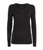 Falke Black Long-Sleeve Daily ClimaWool T-Shirt