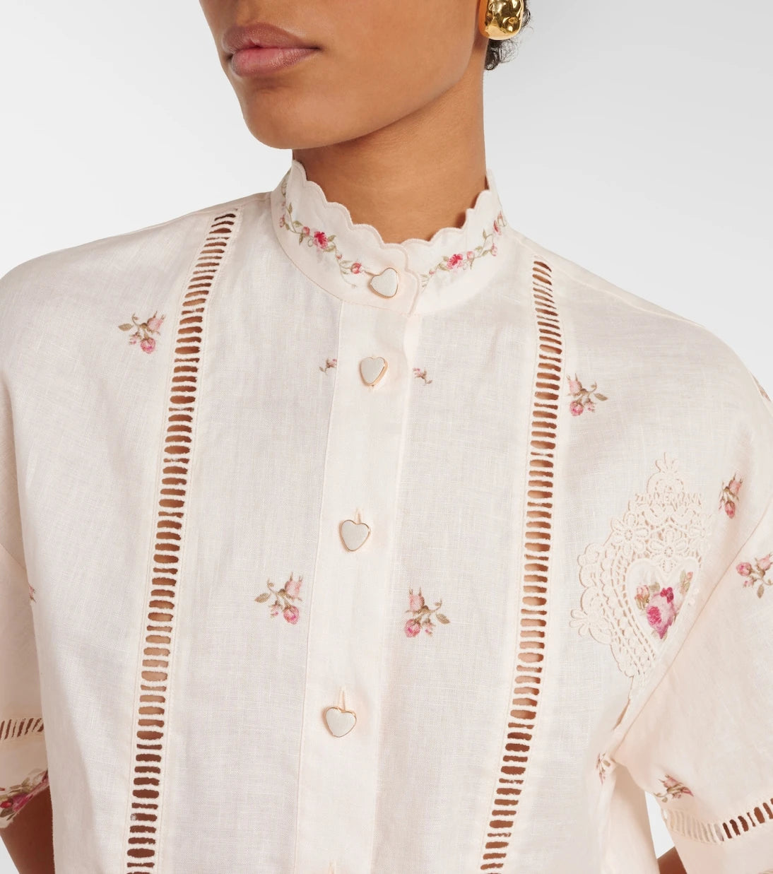 Zimmermann - Patience floral linen shirt