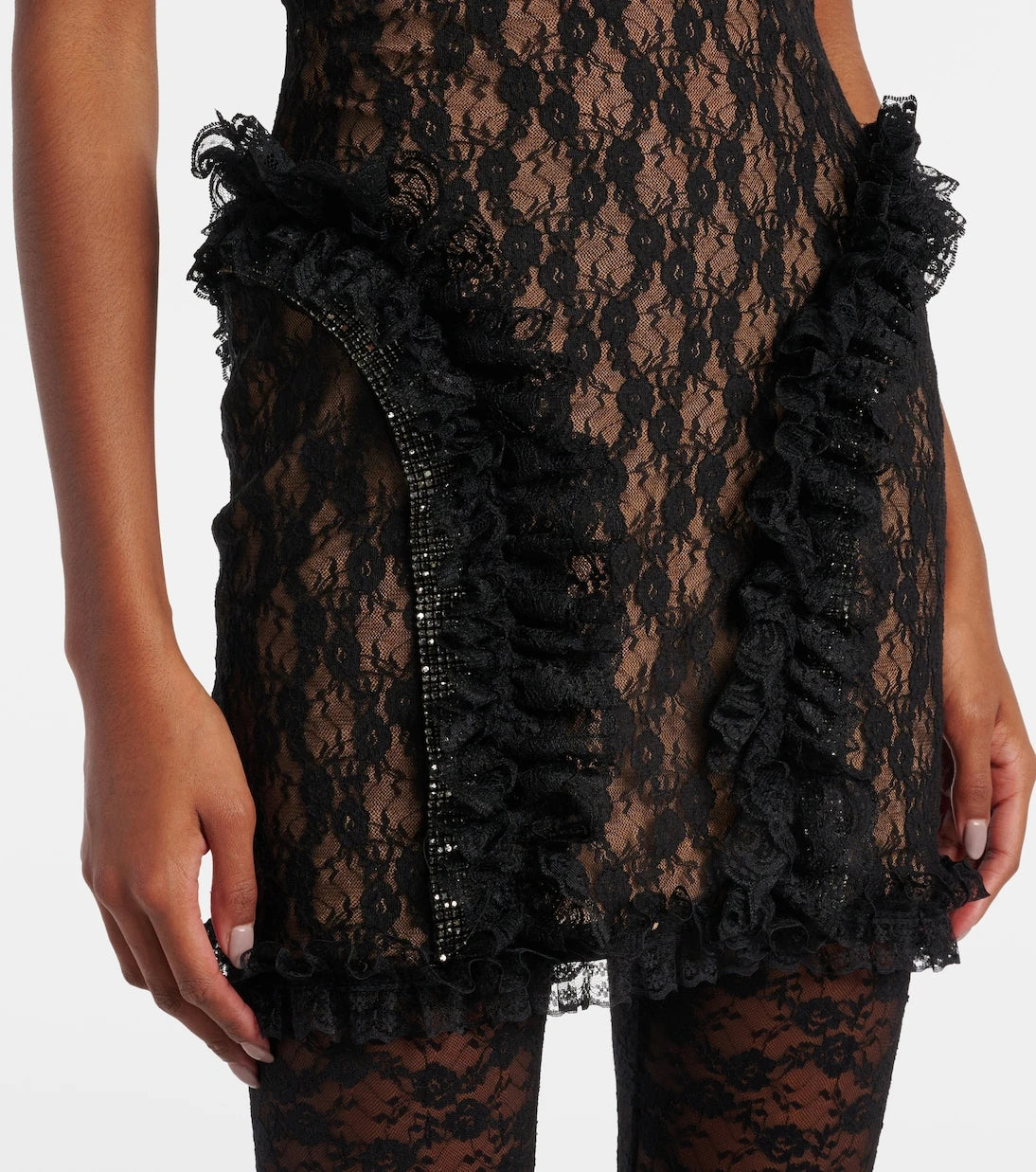 Self-Portrait - x Christopher Kane embellished lace minidress