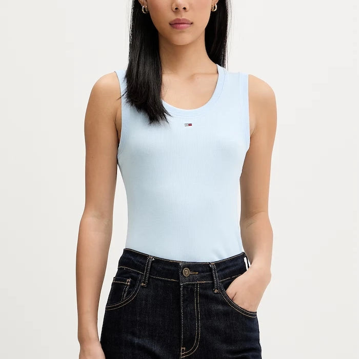 Tommy Jeans топ дамски от памук с еластан